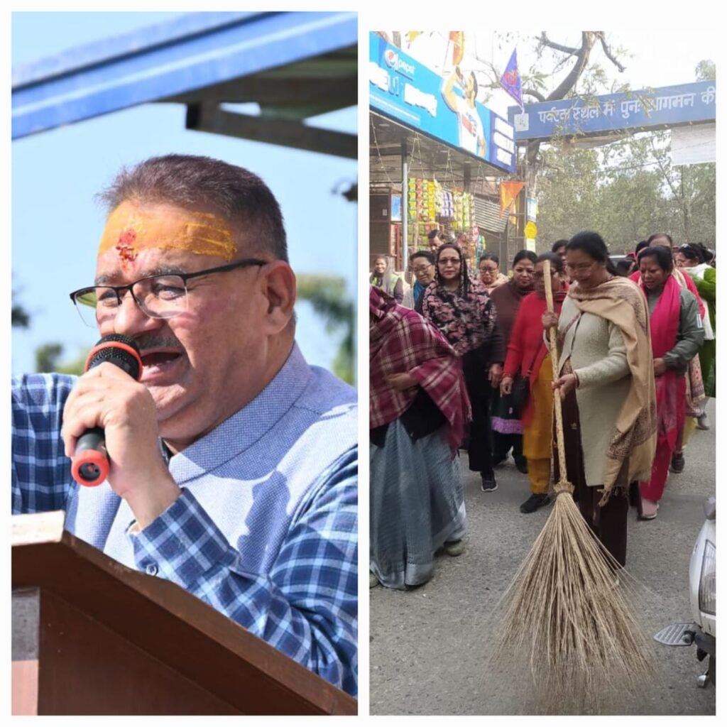 कैबिनेट मंत्री गणेश जोशी के जन्मदिवस को सेवा सप्ताह के तहत प्रथम दिवस गुच्छुपानी में स्वच्छता अभियान का कार्य करते भारतीय जनता पार्टी के कार्यकर्ता