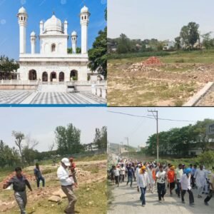 दरबार साहिब की मथुरावाला भूमि पर कब्जे की कोशिश का विरोध, संगतों ने दिखाई ताकत