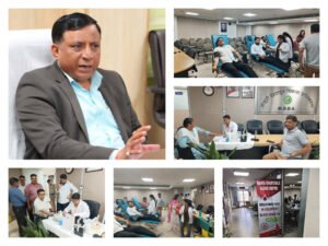 एमडीडीए उपाध्यक्ष बंशीधर तिवारी बोले— सेवा, सहयोग और संवेदनशीलता की भावना को मजबूत करता है रक्तदान