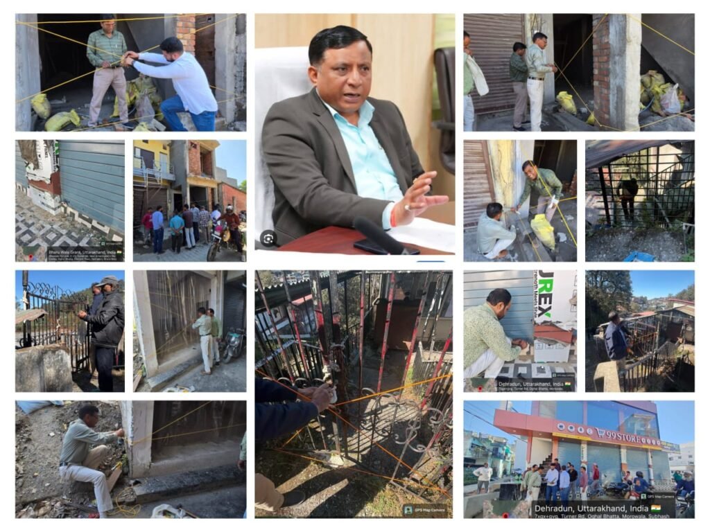 एमडीडीए उपाध्यक्ष बंशीधर तिवारी ने मसूरी, संस्कृति लोक कॉलोनी और टर्नर रोड क्षेत्र में सात अवैध निर्माणों को सील किए जाने की जानकारी दी